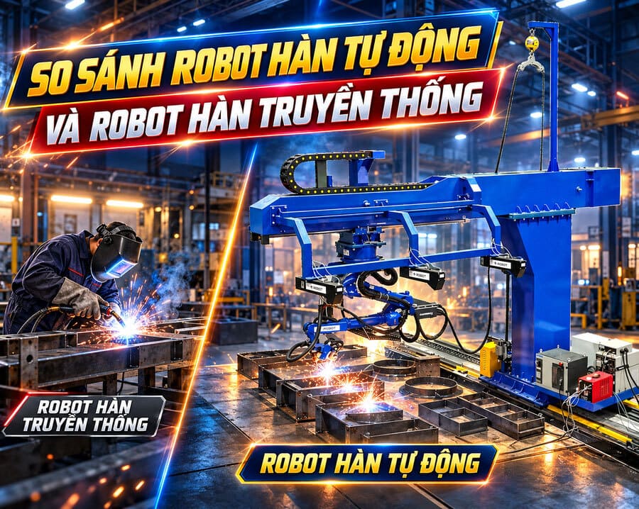 So Sánh Robot Hàn Tự Động Trên Ray Và Robot Hàn Truyền Thống