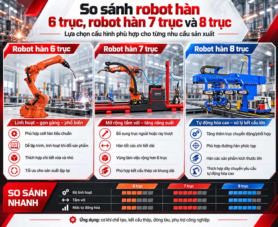 Hệ Thống Robot Hàn Tự Động Gồm Những Gì? Cấu Tạo Cell Robot Hàn